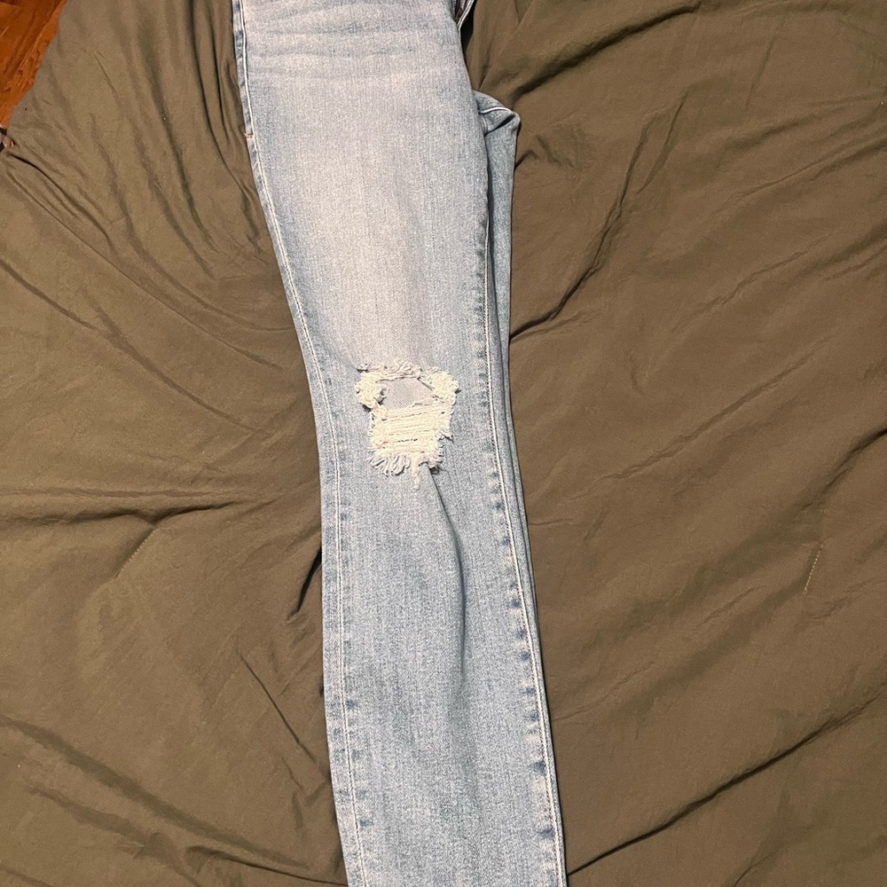 good american skinny jeans with rips
